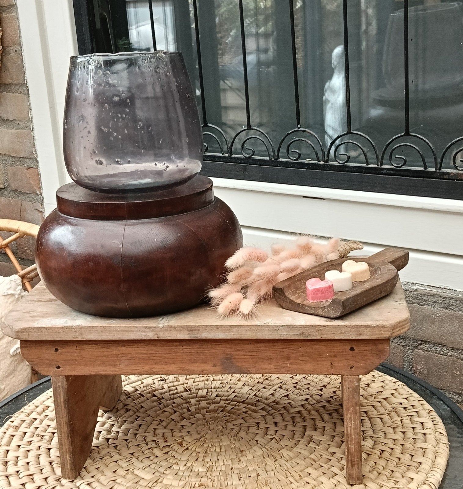 Vensterbank bankje met decoratie, Huis en Inrichting, Woonaccessoires | Overige, Ophalen of Verzenden, La Rentree, J.vanhijum@kpnmail.nl