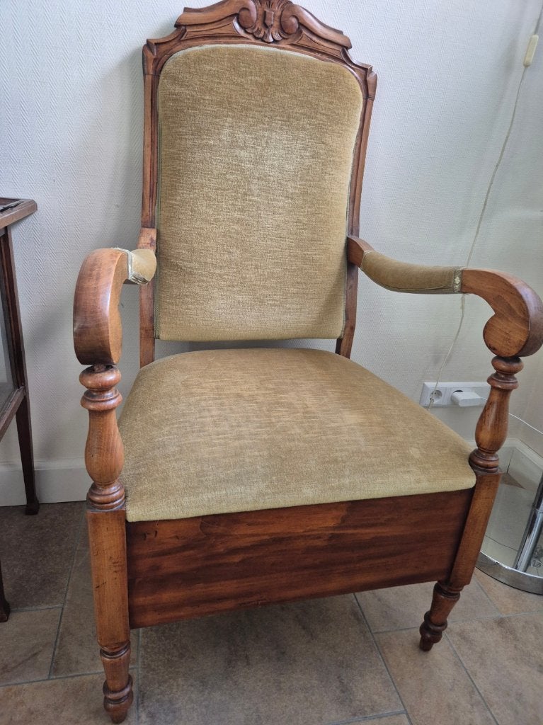 unieke  antieke po-stoel, fauteuil., Antiek en Kunst, Ophalen