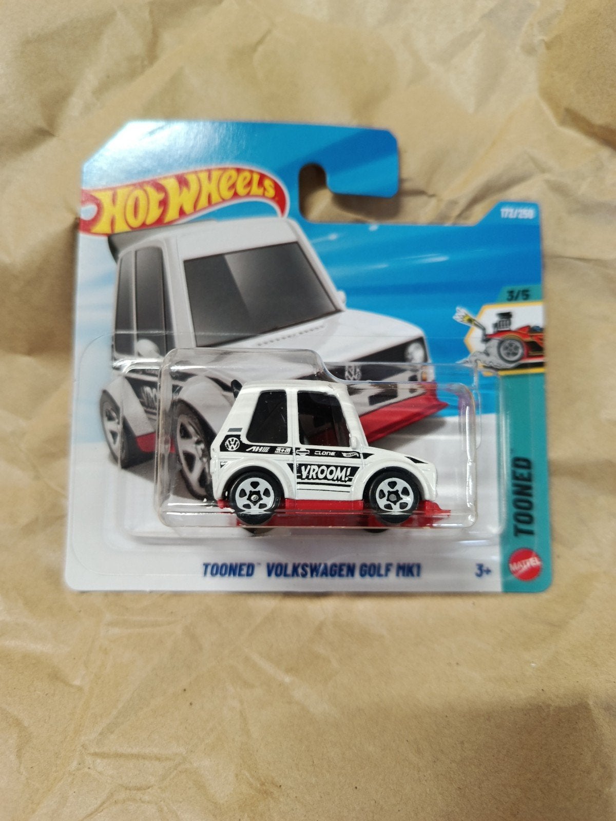 Hotwheels tooned Volkswagen golf mk1, Ophalen of Verzenden, Nieuw, Auto