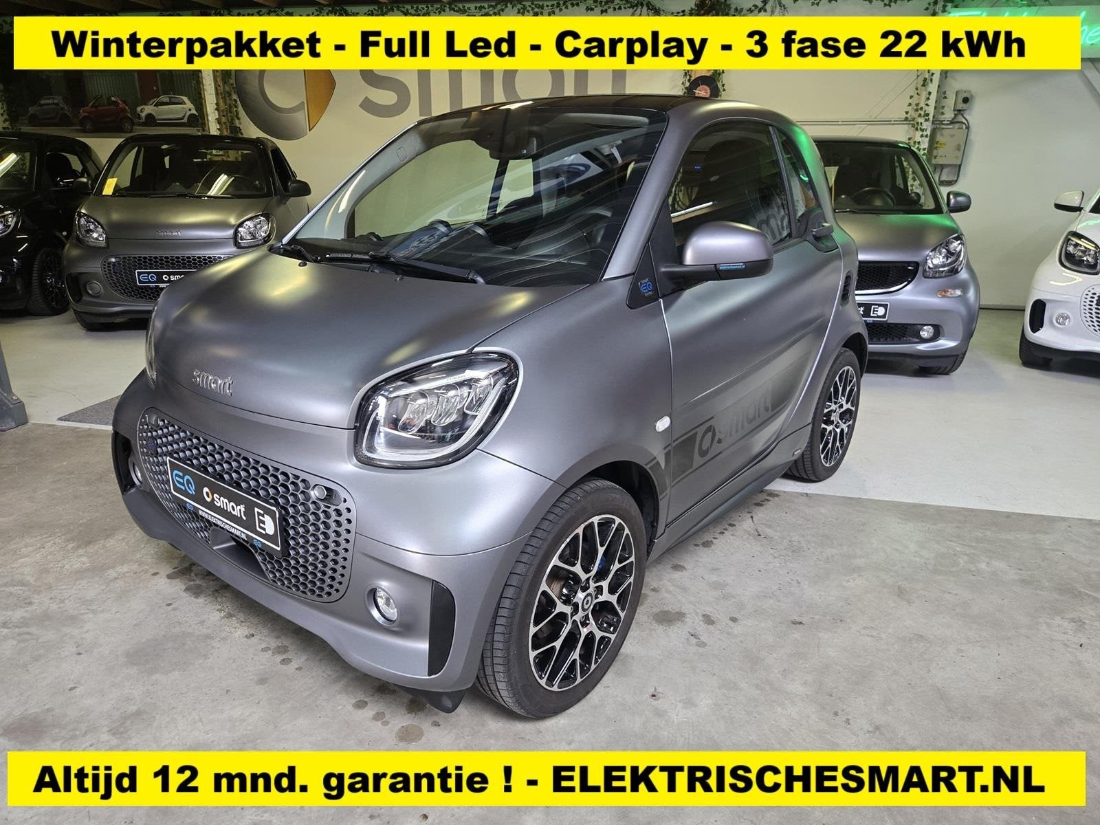 Smart Fortwo EQ Comfort PLUS - 12 mnd garantie - leder - sto, Auto's, Automaat, Achterwielaandrijving, Met garantie (alle), 55 min