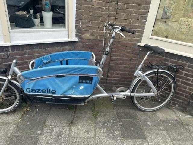 Gazelle bakfiets, niet electrisch, Ophalen, Gebruikt, Opvouwbaar, 2 kinderen