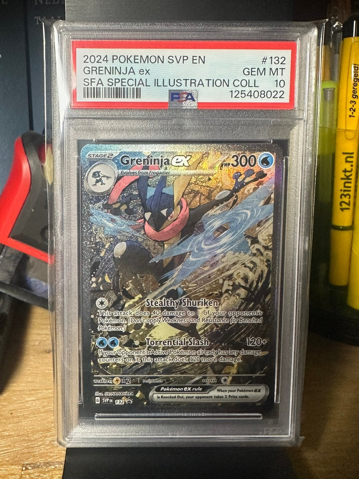 Greninja Ex promo #132 - PSA 10 Engels, Ophalen of Verzenden, Nieuw, Losse kaart
