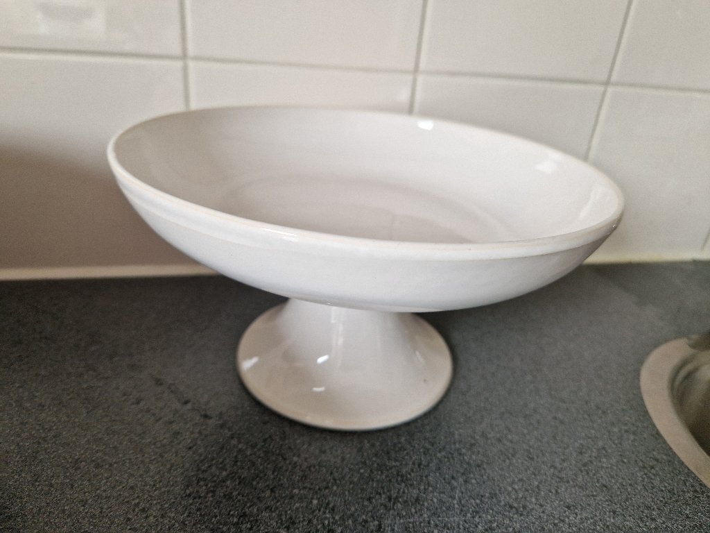 Mooie strakke oud design fruitschaal, Ophalen of Verzenden, Rond