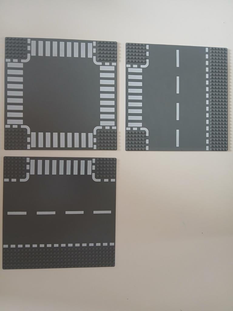 3 nette LEGO grondplaten voor stad en weg, Lego, Ophalen of Verzenden, Meerdere sets, Grondplaat