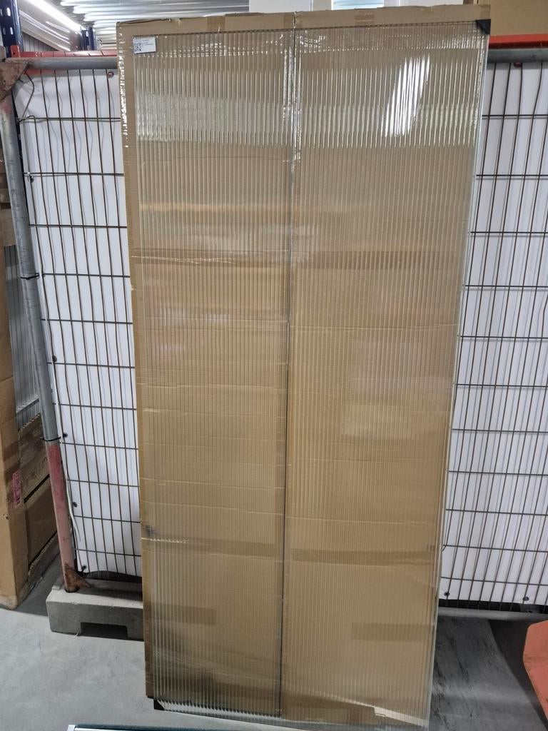 SHOWROOMMODEL Inloopdouche 90cm - RVS - Gegrild Glas, Huis en Inrichting, Ophalen, Nieuw, Met douche