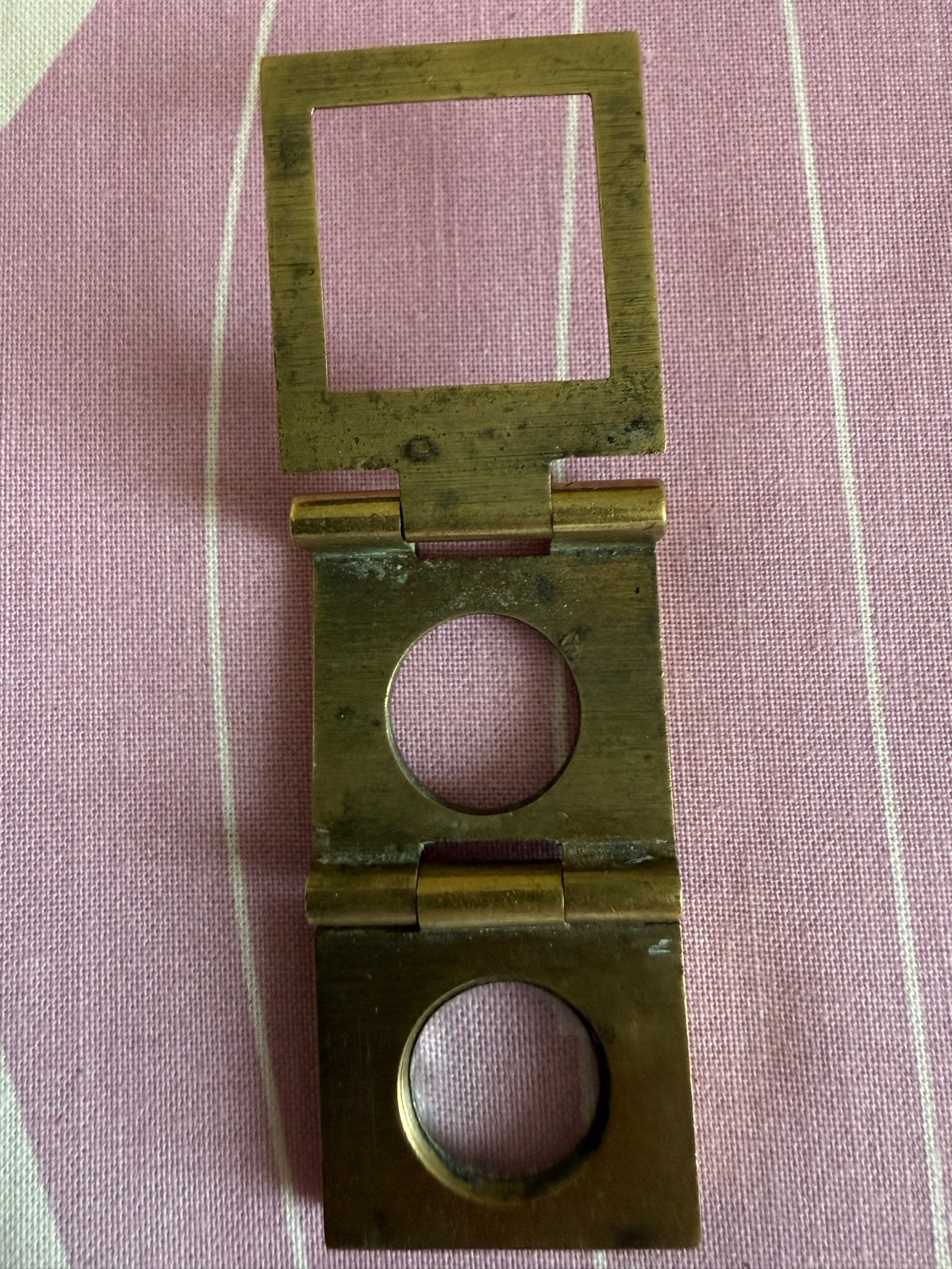 Antieke linnen loep/vergrootglas van messing, Ophalen of Verzenden, Gebruikt, Vergrootglas of Loep