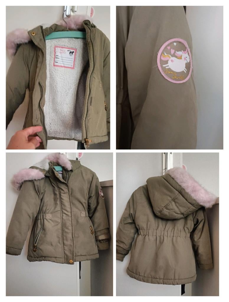 Winterjas met unicorn, Ophalen, Zo goed als nieuw