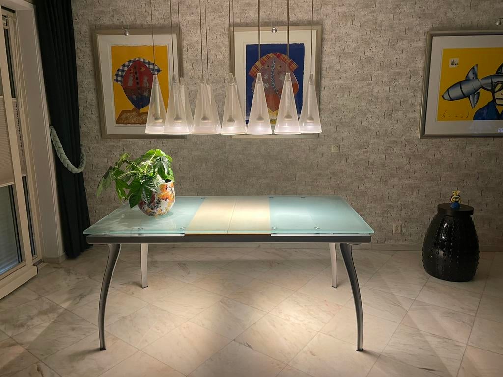 Prachtige orginele authentieke  Bonaldo eettafel, Ophalen, Gebruikt, 200 cm of meer, 50 tot 100 cm