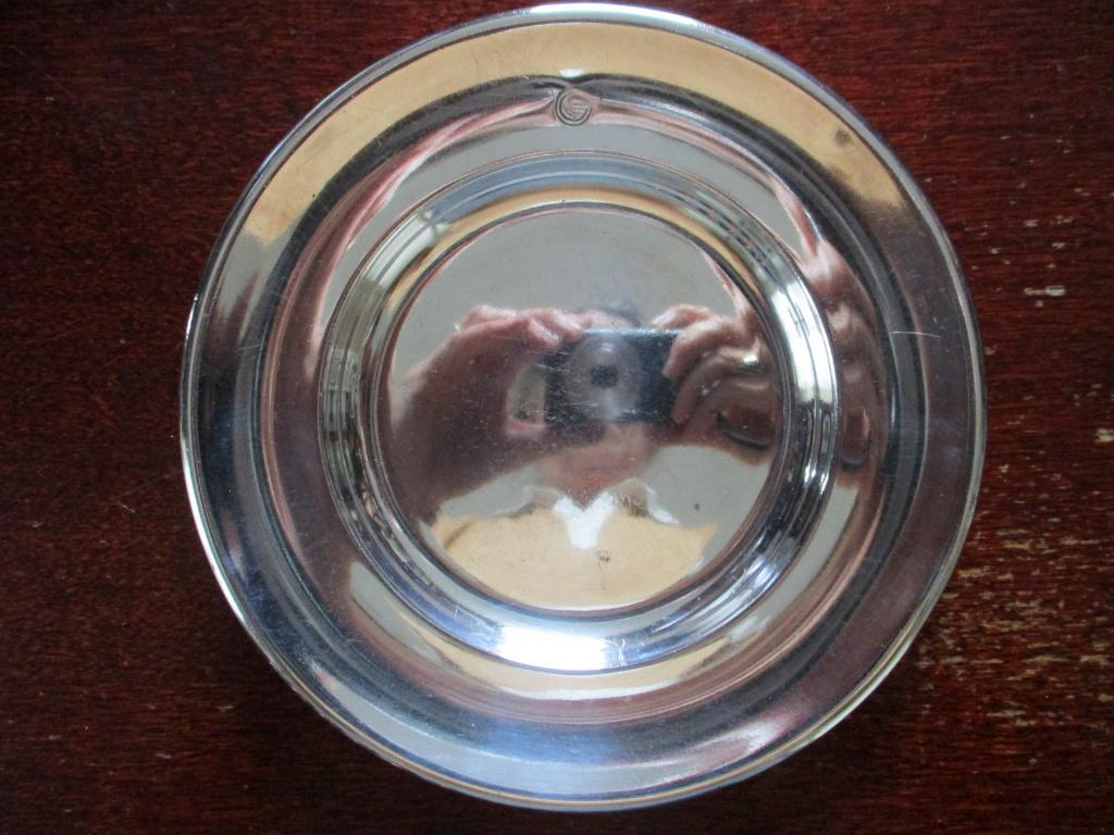 Zwaar verzilverd schoteltje (hotelzilver, Oostenrijks), Antiek en Kunst, Ophalen of Verzenden
