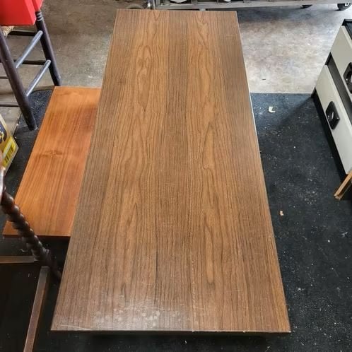 Salontafel plus TV tafel vintage, Ophalen, Rechthoekig, 100 tot 150 cm, 50 tot 100 cm
