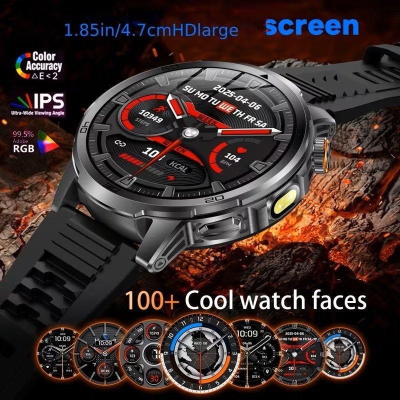 Nieuwe Smartwatch 1.85 inch groot IPS display, zwart, Ophalen, Zwart, Nieuw, Calorieverbanding
