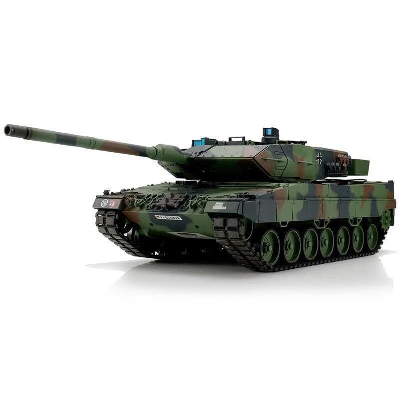 RC tank Leopard 2A6 2.4GHZ met schietfunctie rook en geluid, Ophalen of Verzenden, Nieuw