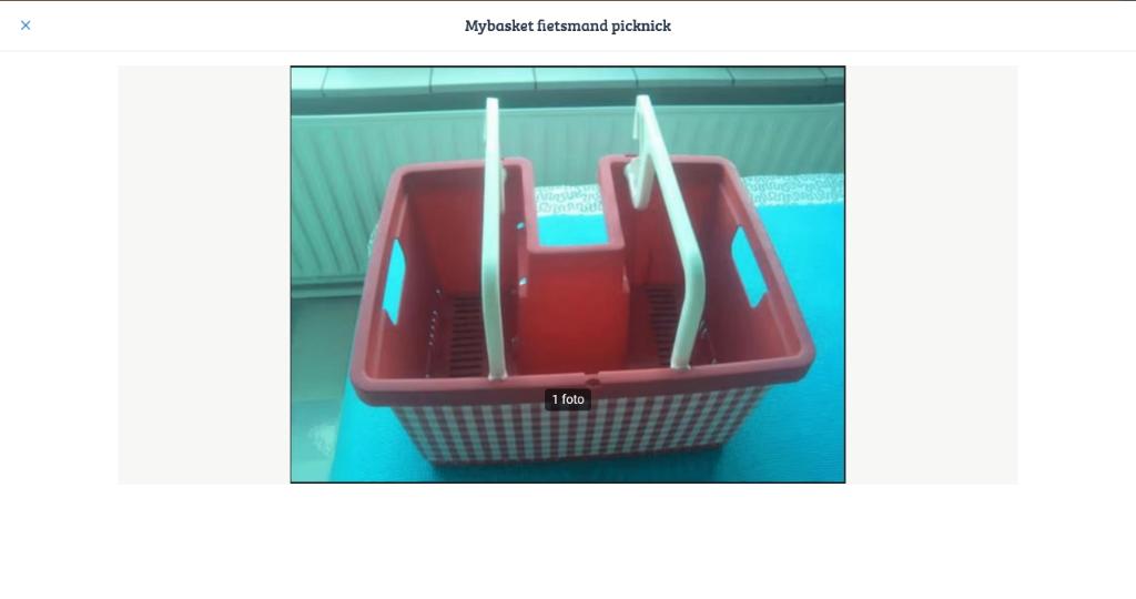 Mybasket Fietsmand Picknick, Ophalen, Stuurbevestiging, Zo goed als nieuw, Mybasket
