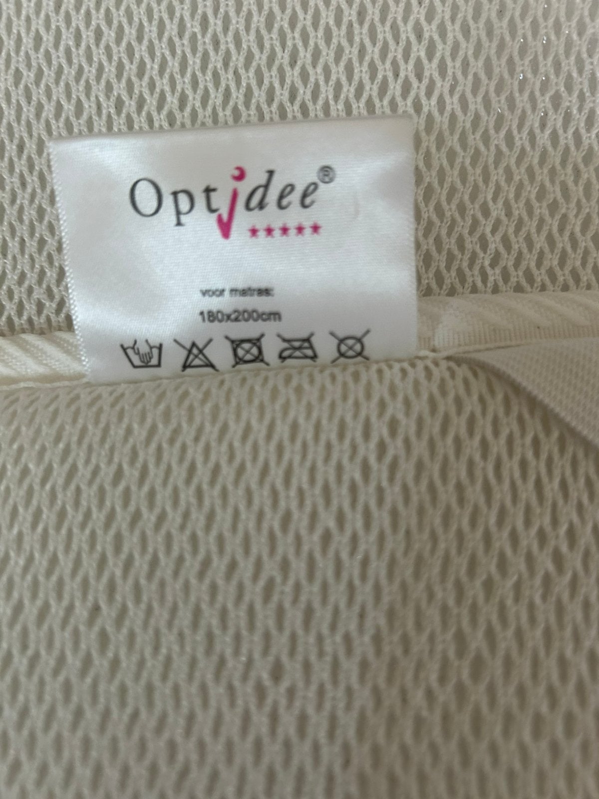 Air-Topper van Optidee, Ophalen, Matrasbeschermer, Wit, Tweepersoons