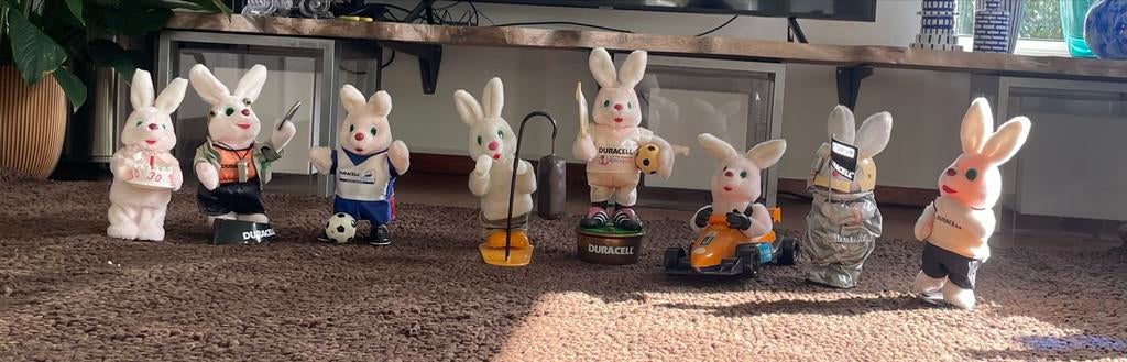 8 Duracell konijnen voor verzamelaar, Verzamelen, Poppetjes en Figuurtjes, Ophalen, Gebruikt