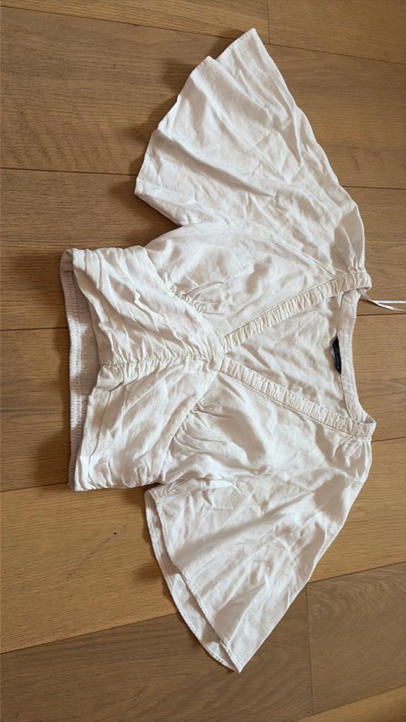 Witte Zara top, maat s, Ophalen, Wit, Zo goed als nieuw, Lange mouw