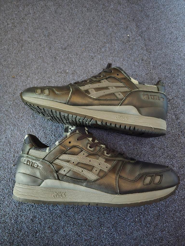 Asics Gel Lyte III 'Japanese Denim' zwart maat 45,5, Zwart, Ophalen of Verzenden, Sneakers of Gympen, Gedragen