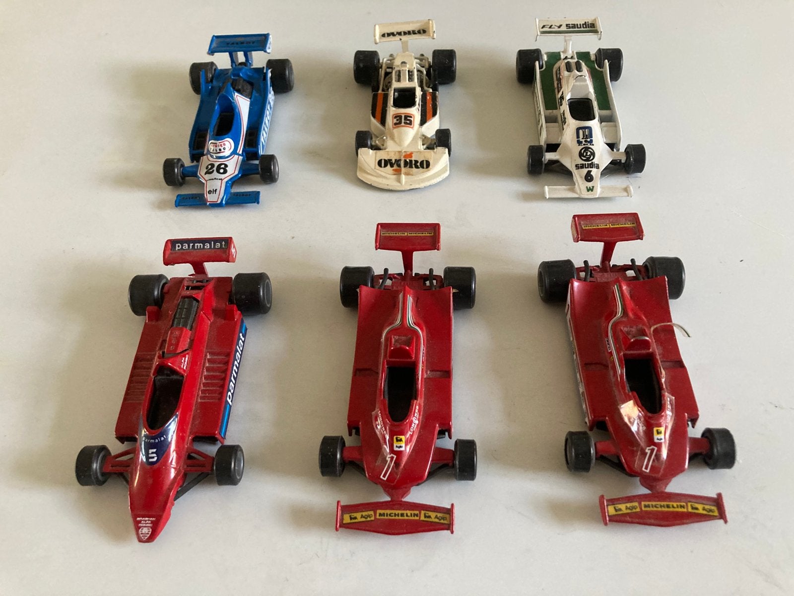 5 x polistil F1 schaal 1:41, Verzamelen, Automerken, Motoren en Formule 1, Ophalen of Verzenden, Gebruikt, Formule 1
