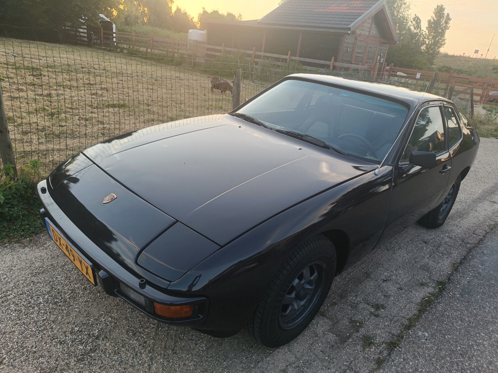 Porsche 924 2.0 Coupe 1979 Bruin, Auto's, Zwart, 4 cilinders, Origineel Nederlands, Handgeschakeld