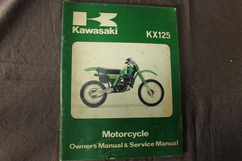Kawasaki KX125 1980 motorcycle owner's service manual KX 125, Motoren, Ophalen of Verzenden, Kawasaki