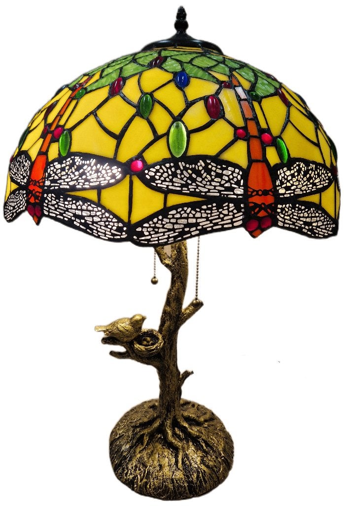 Tiffany stijl tafellamp vogel 60x40 #6.1, Ophalen of Verzenden, Nieuw, Glas