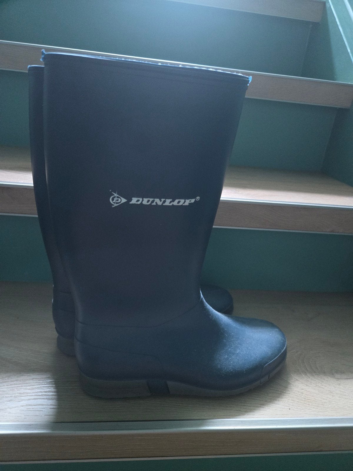 Dunlop regenlaarzen maat 38, Ophalen, Zo goed als nieuw, Blauw, Regenlaarzen