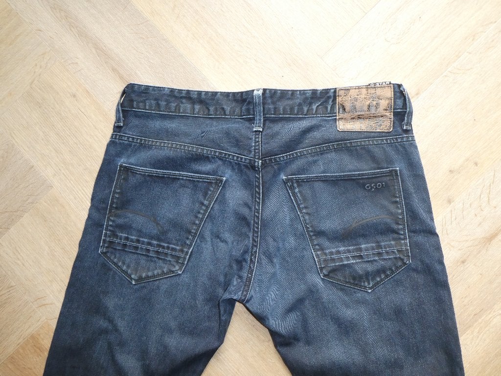 Gstar Morris Low Straight spijkerbroek maat 36, W36 - W38 (confectie 52/54), Blauw, Ophalen of Verzenden, Zo goed als nieuw