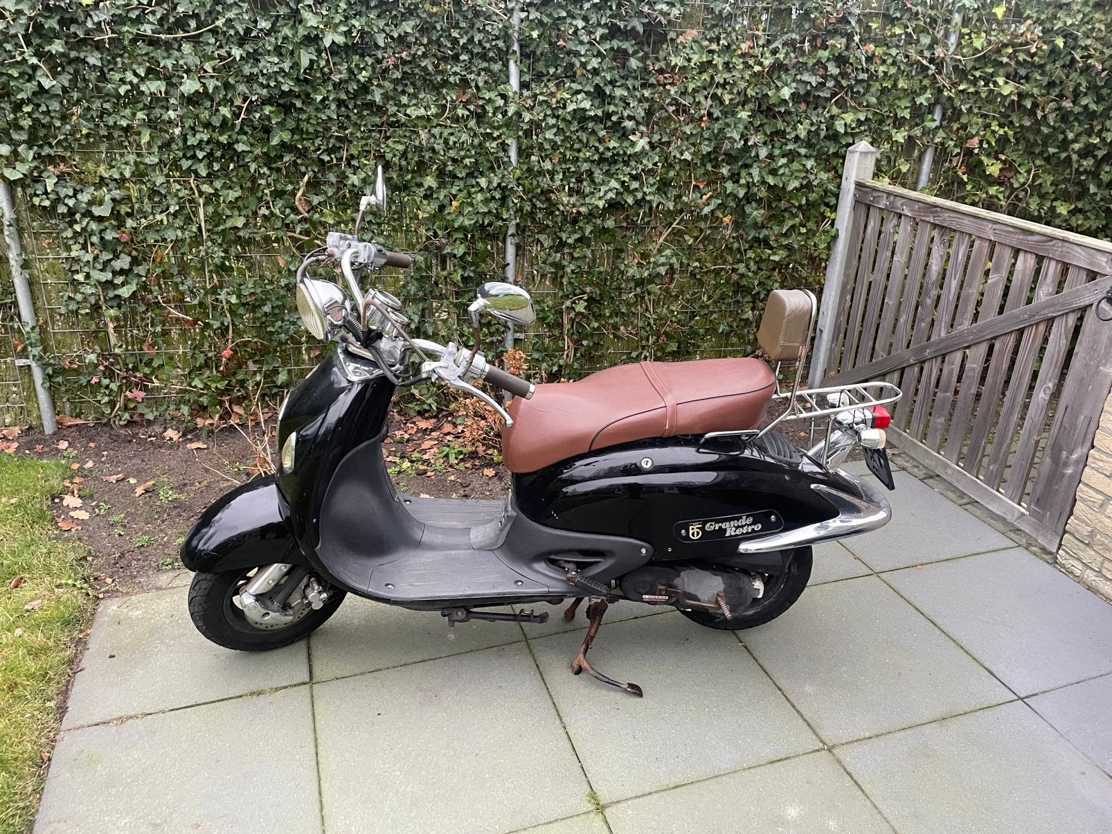 Scooter retro 2014 blauw kenteken, Fietsen en Brommers, Scooters | Overige merken, Ophalen, Gebruikt, Benzine