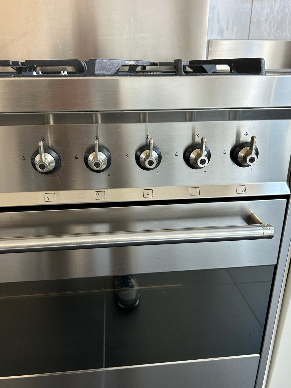 Smeg Fornuis met Gas Kookplaat en Oven - RVS, Witgoed en Apparatuur, Ophalen, 60 cm of meer, Zo goed als nieuw, Gas