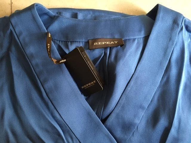 REPEAT nieuwe zijden jurk cobalt blauw 38 - 40, Nieuw, Onder de knie, Maat 38/40 (M), Repeat