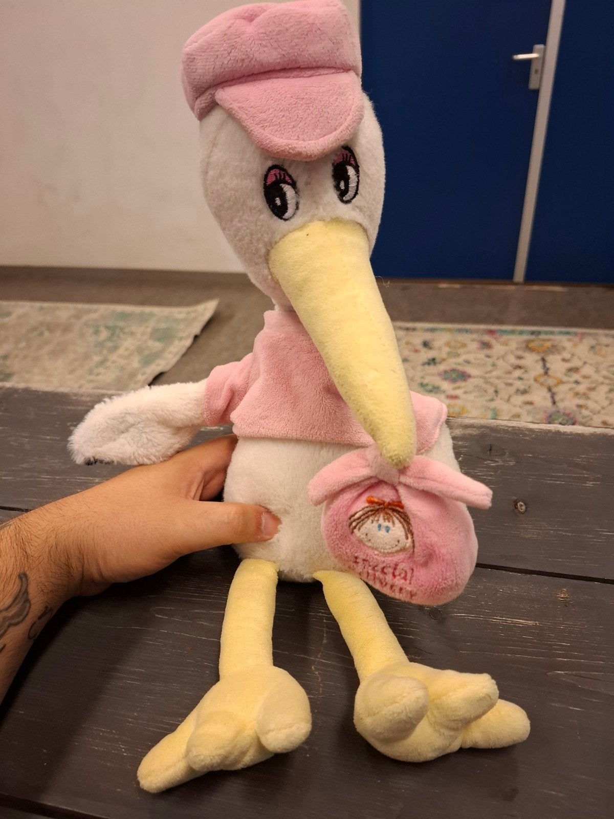 Lia's Soft Teddy's Ooievaar Knuffel - Special Delivery, Overige merken, Overige karakters, Overige typen, Zo goed als nieuw