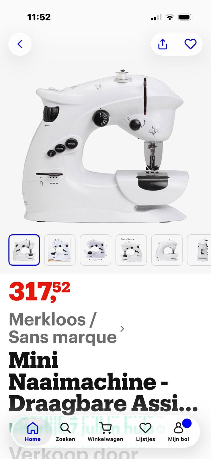 Nieuwe Miniie naaimachine., Ophalen of Verzenden, Nieuw, Naaimachine, Overige merken