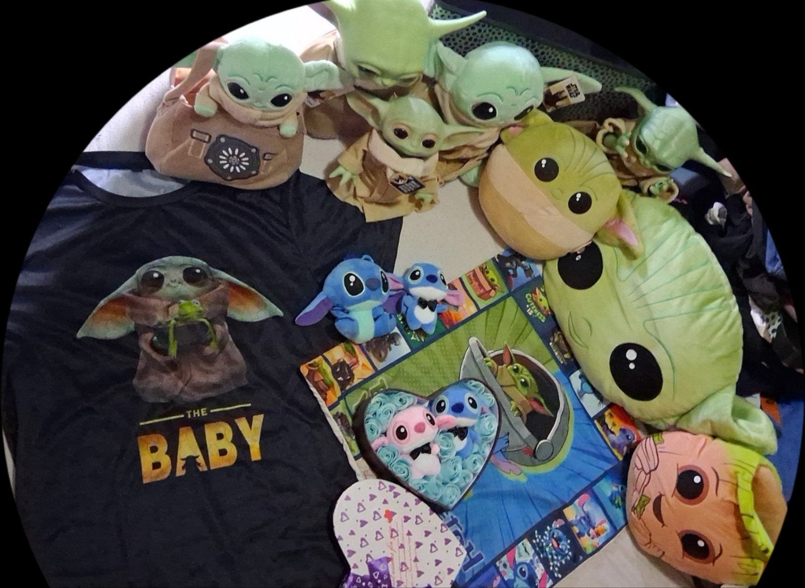 te koop baby yoda en stitch knuffels ophalen, Verzamelen, Ophalen, Overige figuren, Zo goed als nieuw, Knuffel