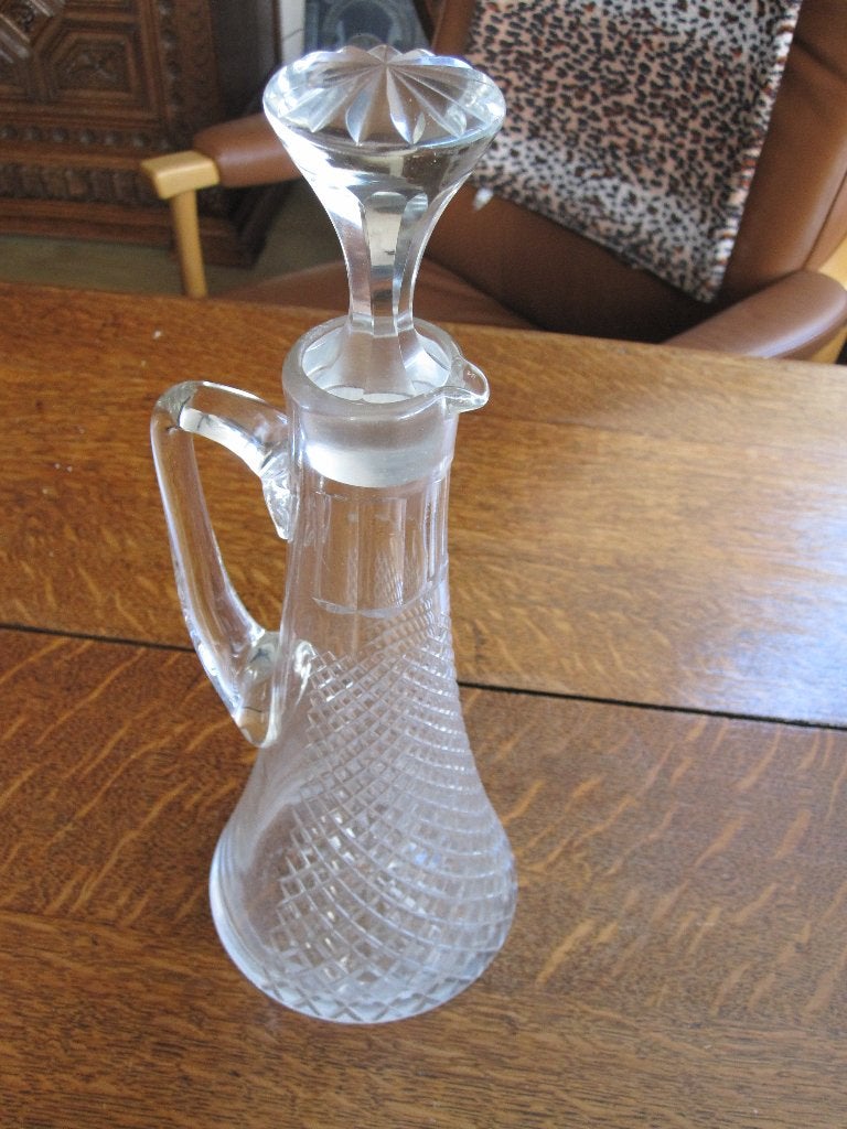Antieke, kristallen karaf., Ophalen of Verzenden