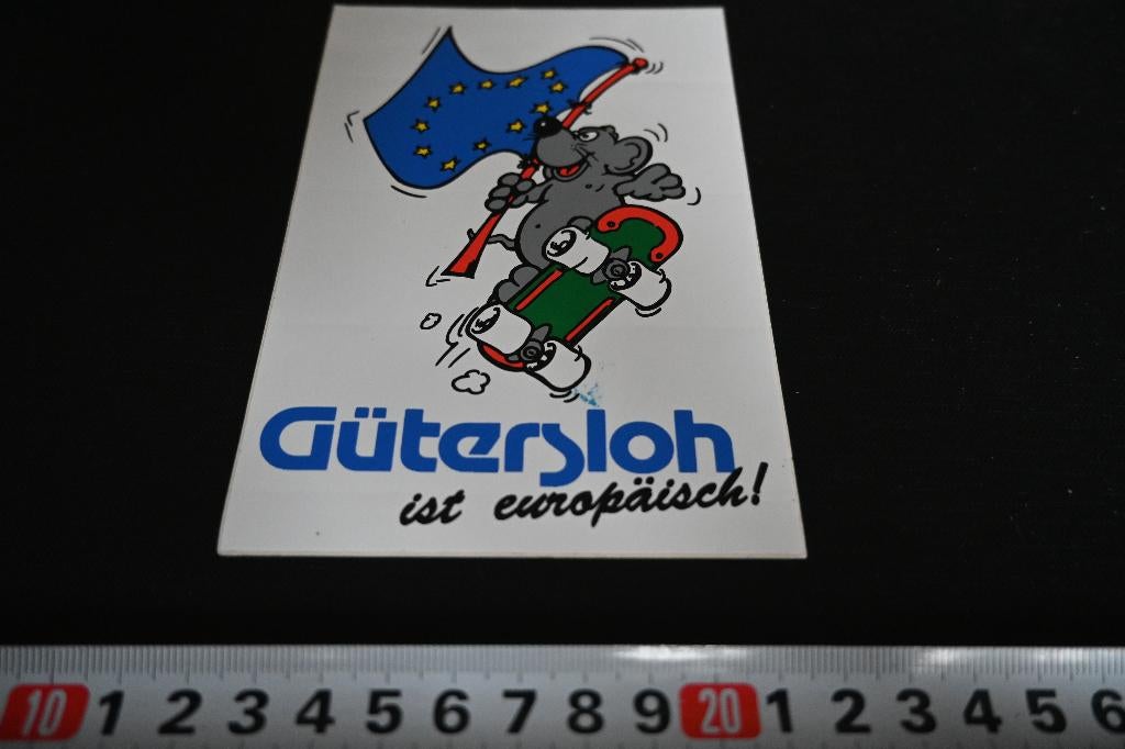 sticker Gütersloh ist europäisch   skateboard, Ophalen, Zo goed als nieuw
