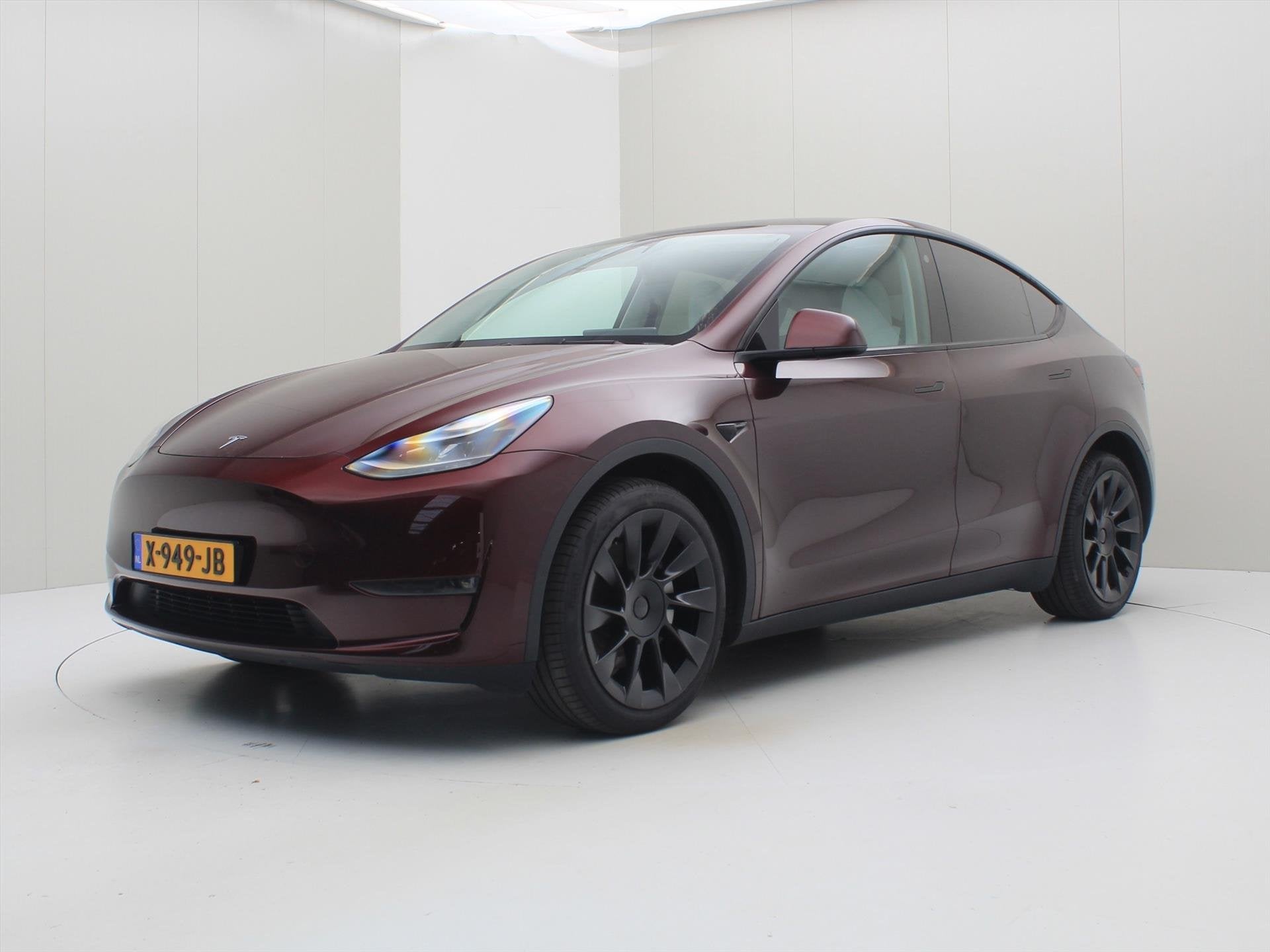 Tesla Model Y Long Range AWD 75kWh 351pk 90.5% SoH [CHERRY R, Auto's, Tesla, Gebruikt, Zwart, Origineel Nederlands, 351 pk