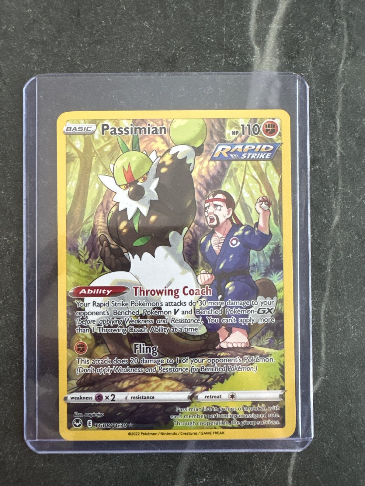 Passimian Pokémon Kaart - Rapid Strike, Ophalen, Zo goed als nieuw, Losse kaart