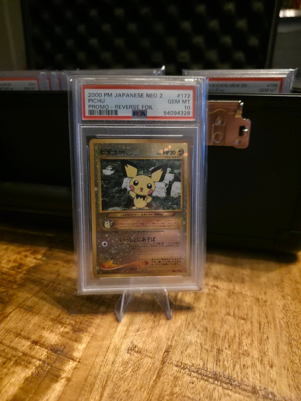 Pichu Promo Japanese Neo 2 #172 PSA 10, Ophalen of Verzenden, Zo goed als nieuw, Losse kaart