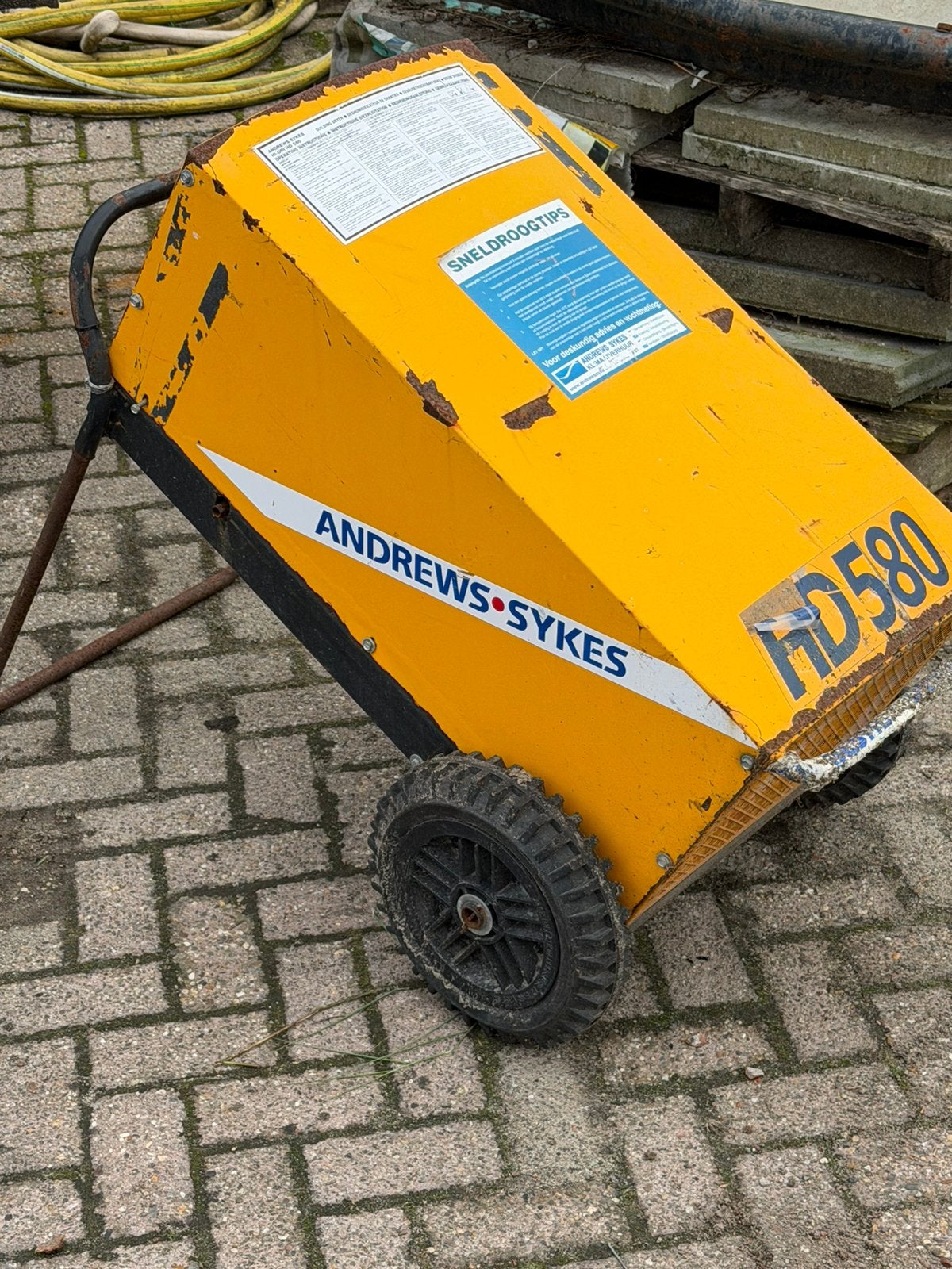 Bouw droger, Ophalen, Gebruikt, Ventilator en Afzuiger