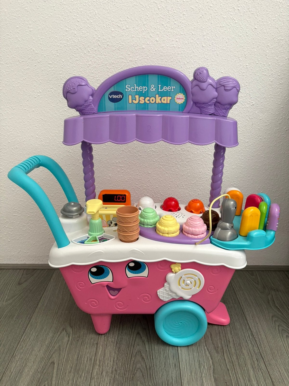 Vtech schep & leer ijscokar, Ophalen, Zo goed als nieuw