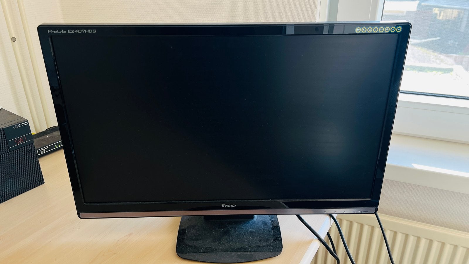 iiyama ProLite E2407HDS 24 inch Full HD Monitor, Gebruikt, Full HD, 1 tot 2 ms, Ingebouwde speakers