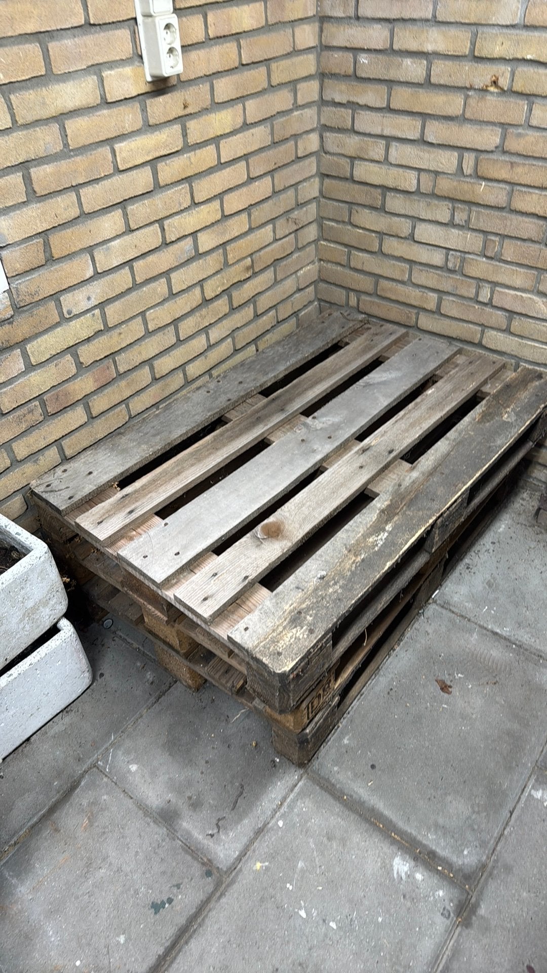 -GRATIS- 3 houten pallets, Ophalen, Zo goed als nieuw, Pallet, Minder dan 200 cm