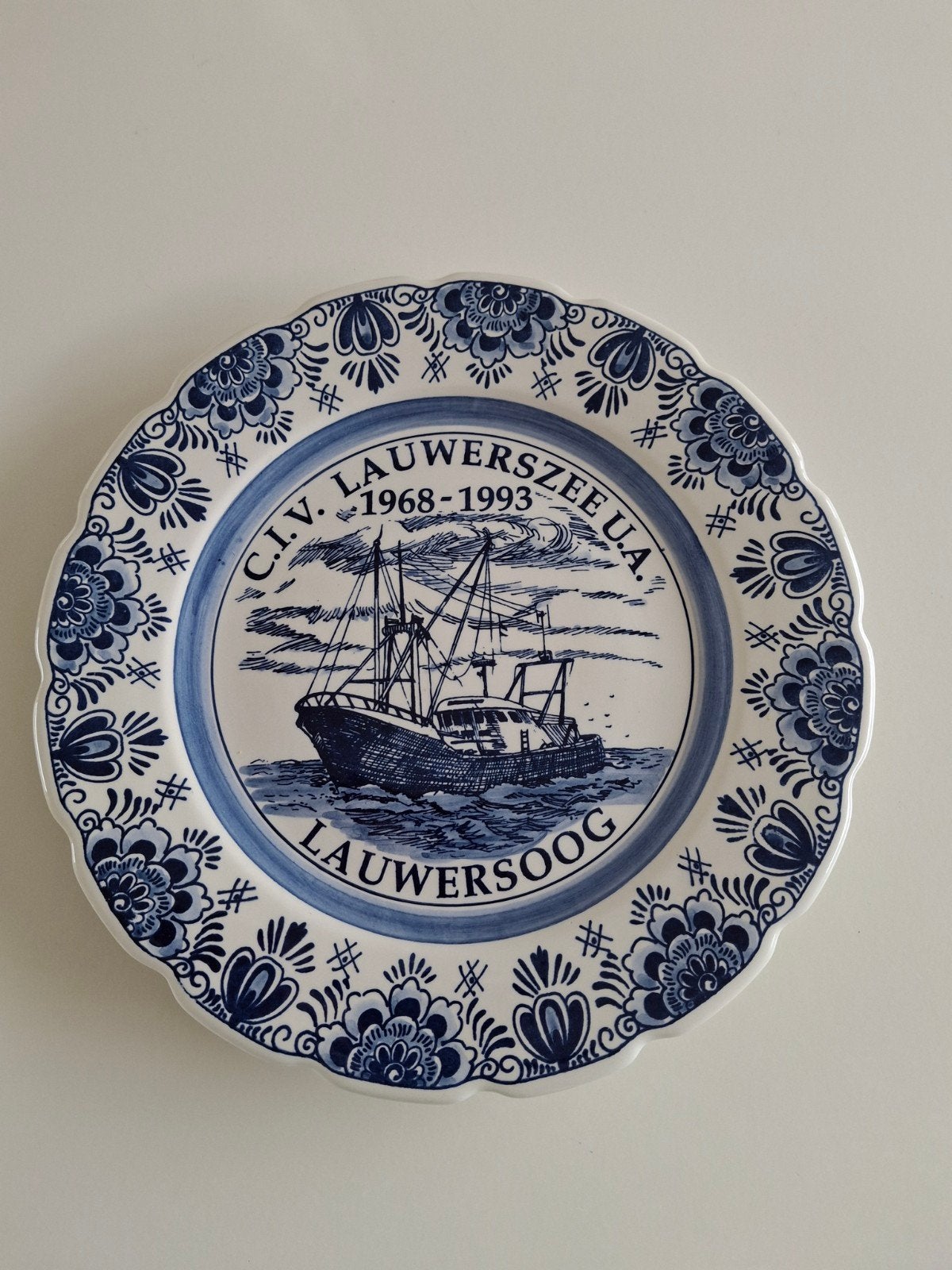 Wandbord. Lauwersoog., Ophalen of Verzenden