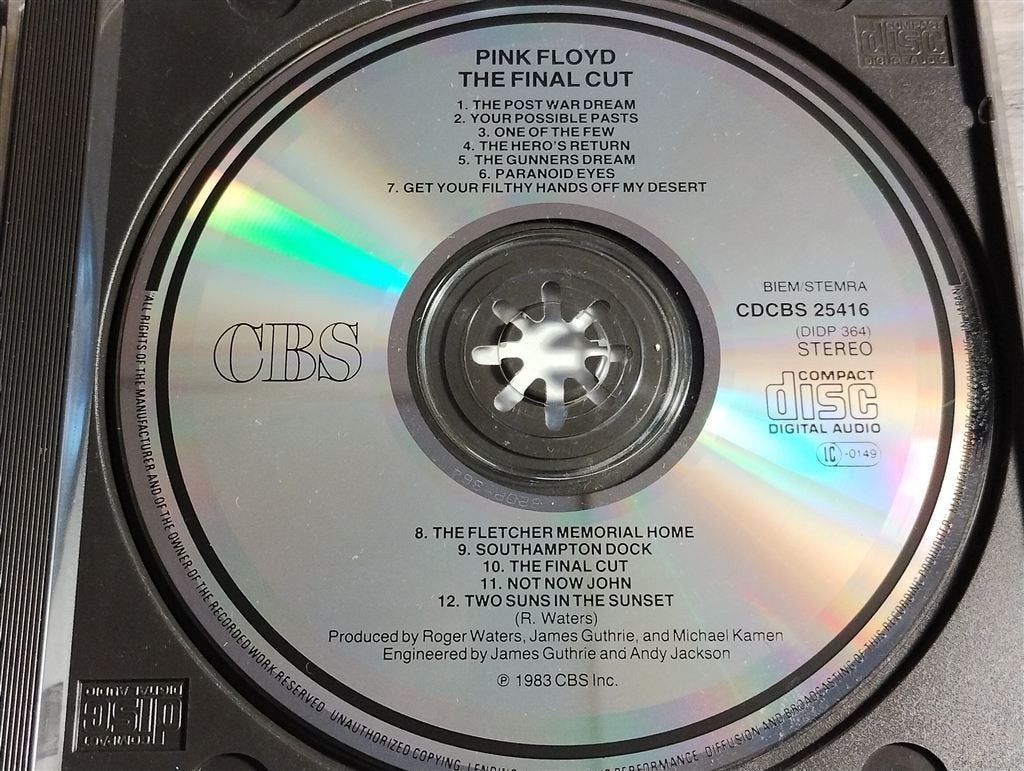 Pink Floyd ‎– The Final Cut [Australia 1984], Ophalen of Verzenden, Zo goed als nieuw, Poprock
