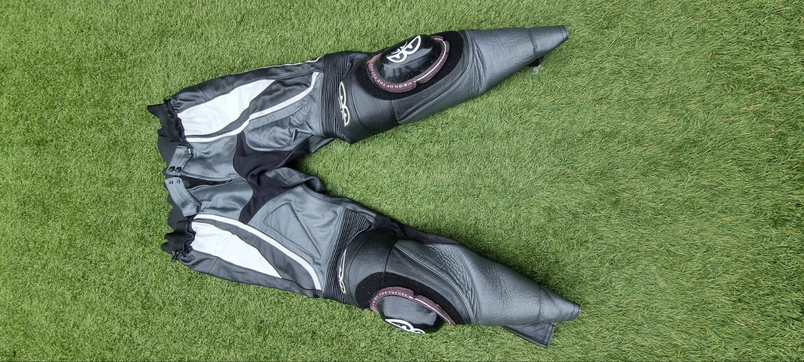 Berik leren motorpak - Zwart/Grijs, Motoren, Broek | leer, Heren, Ophalen of Verzenden, Berik