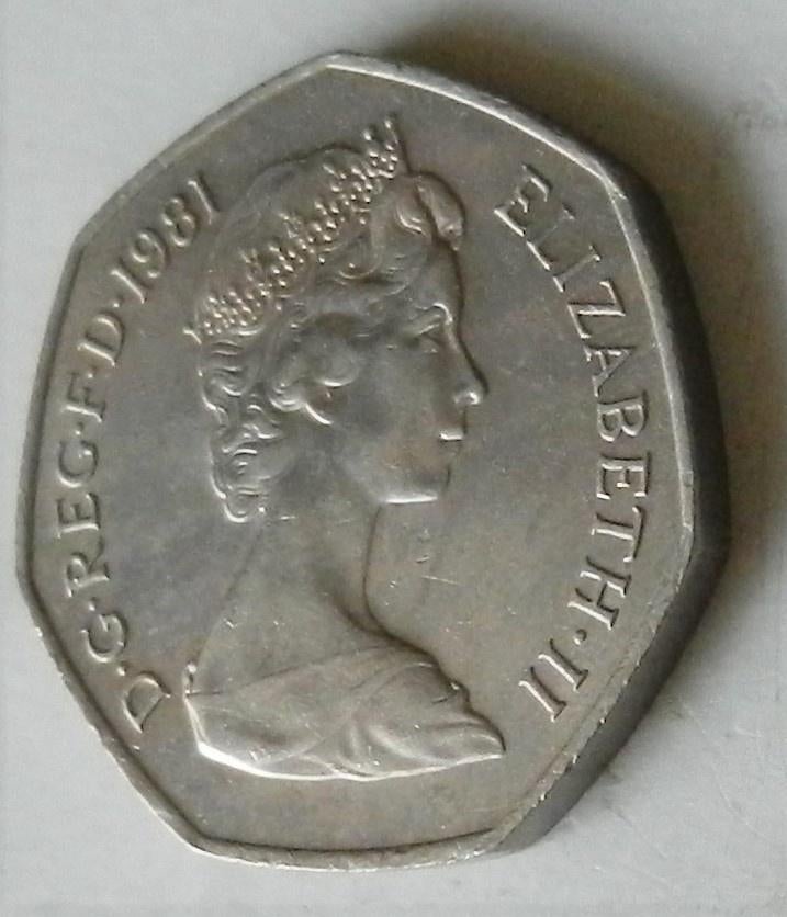 Engeland 50 new pence 1981, Verzenden, Overige landen, Losse munt
