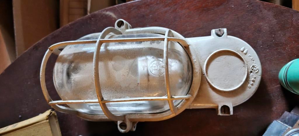 Vintage Industriële Kooilamp 'Bully Lamp' - Industria Rotter, Ophalen of Verzenden