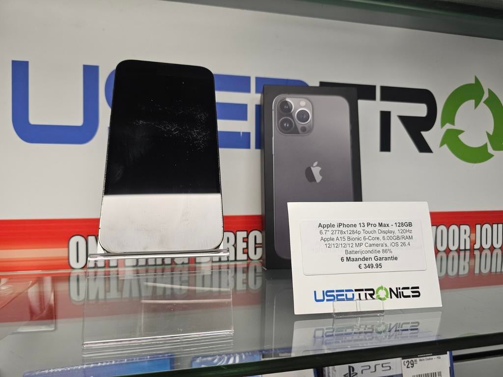 Apple iPhone 13 Pro Max 128GB Zwart, Telecommunicatie, Mobiele telefoons | Apple iPhone, Zo goed als nieuw, 128 GB, iPhone 16 Pro