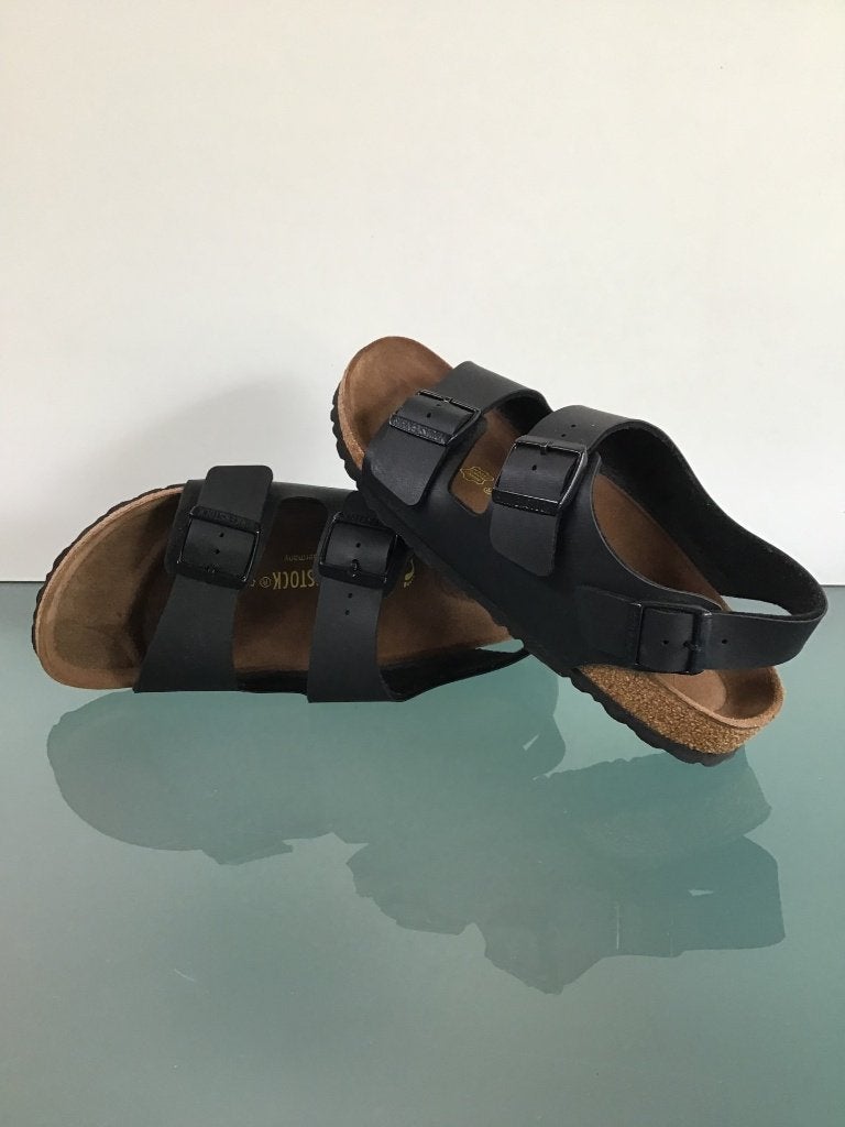 Birkenstock 41 Milano | zwart | Nieuw! | Gratis verzenden, Kleding | Dames, Schoenen, Verzenden, Zwart, Nieuw, Sandalen of Muiltjes