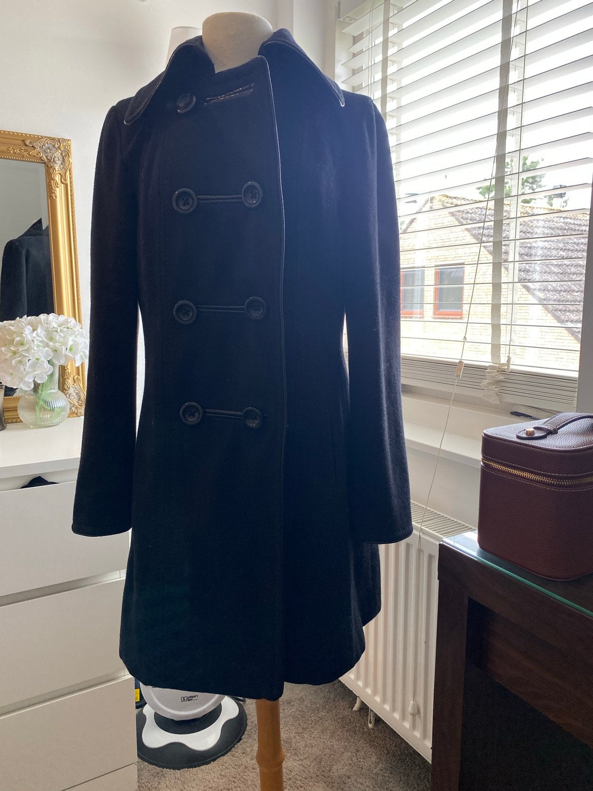 Spoom prachtige wollen winterjas zwart maat 40, Kleding | Dames, Ophalen of Verzenden, Gedragen, Maat 38/40 (M), Zwart